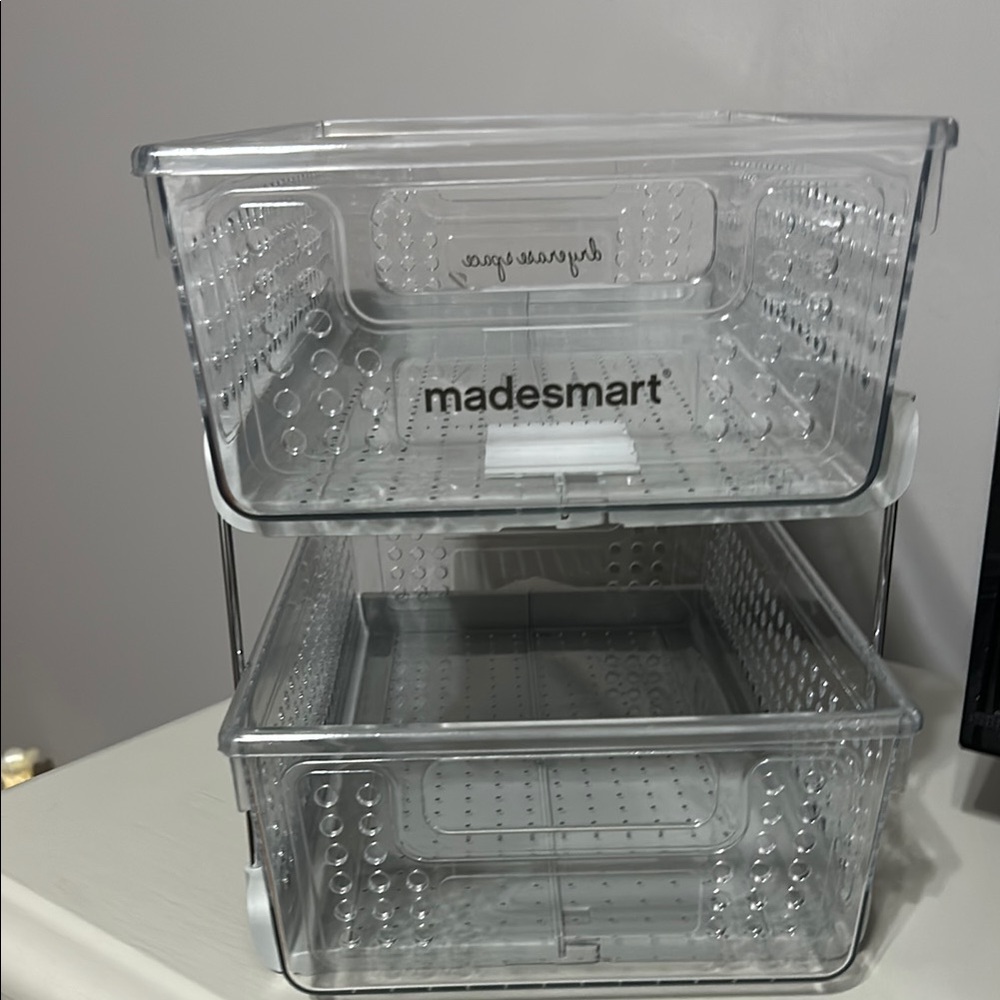 Madesmart two tier organizer with dividers